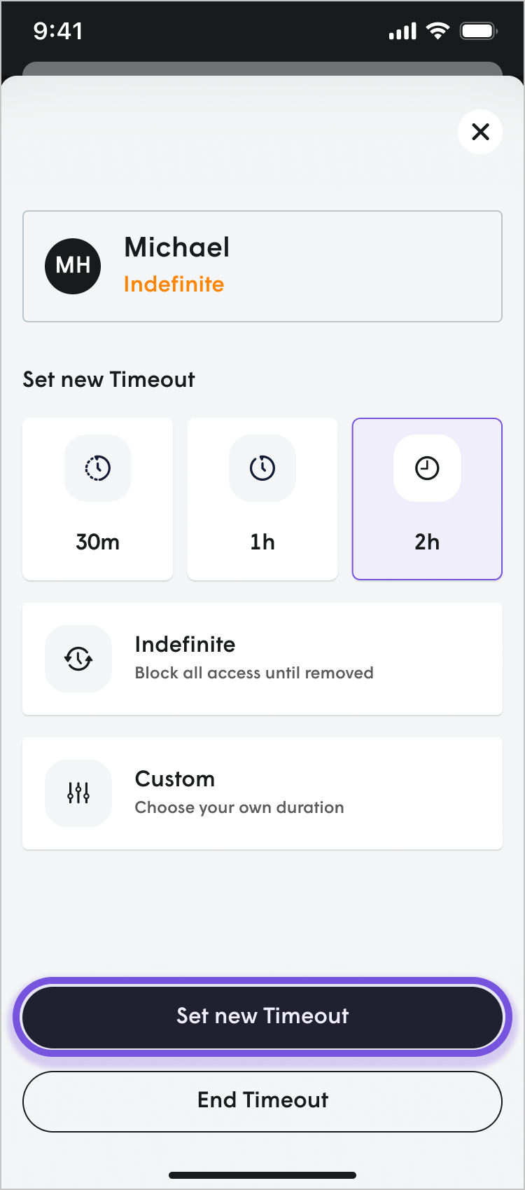 Changing and deleting a Timeout