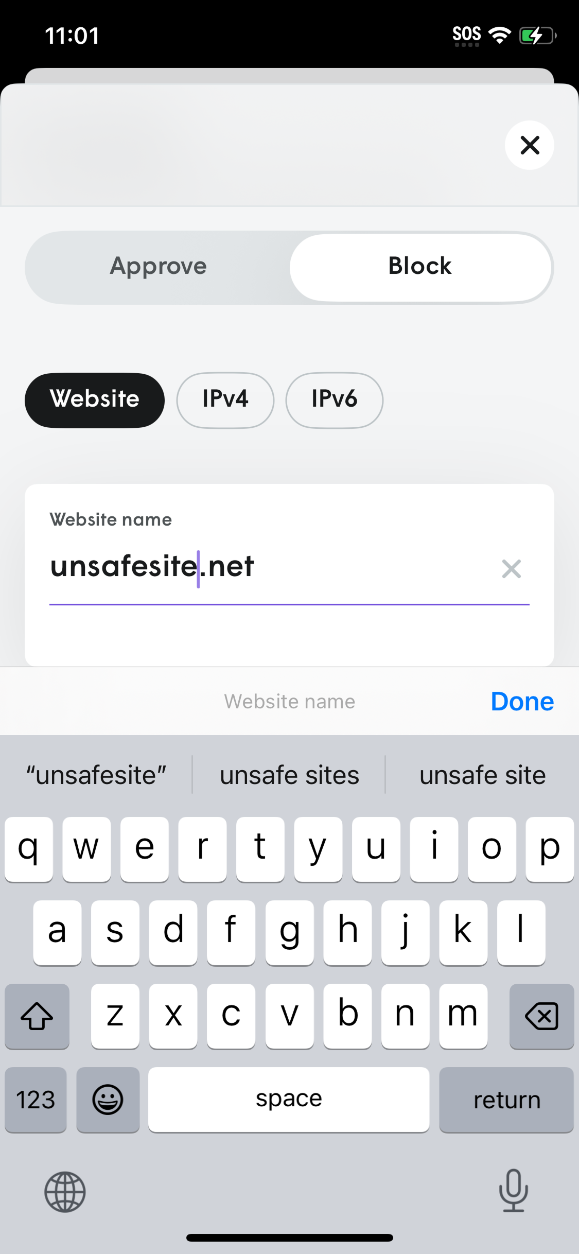 How do I block a website or IP address?