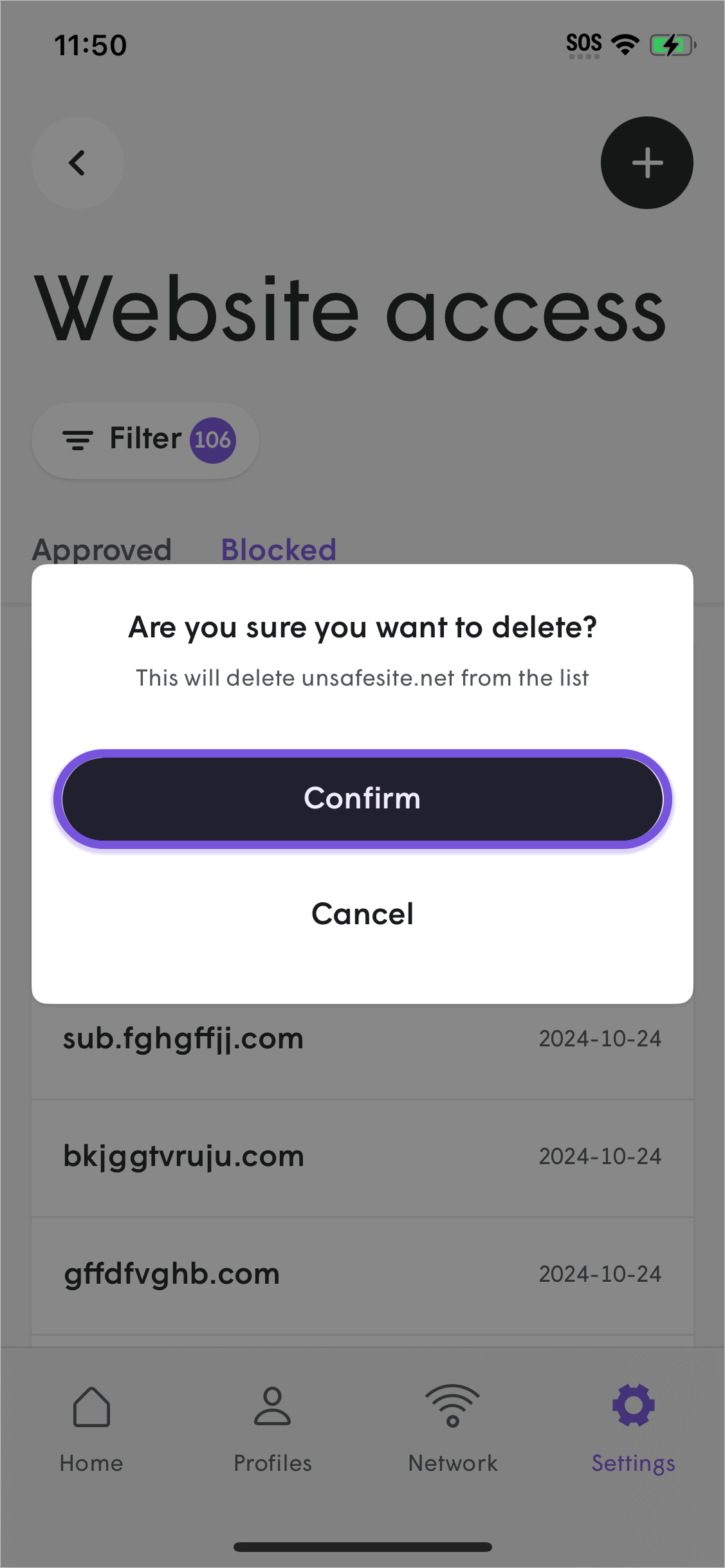 How do I block a website or IP address?