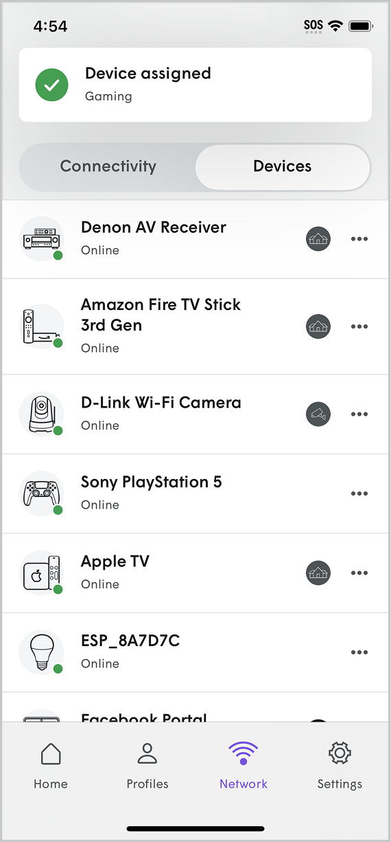 Device quick actions